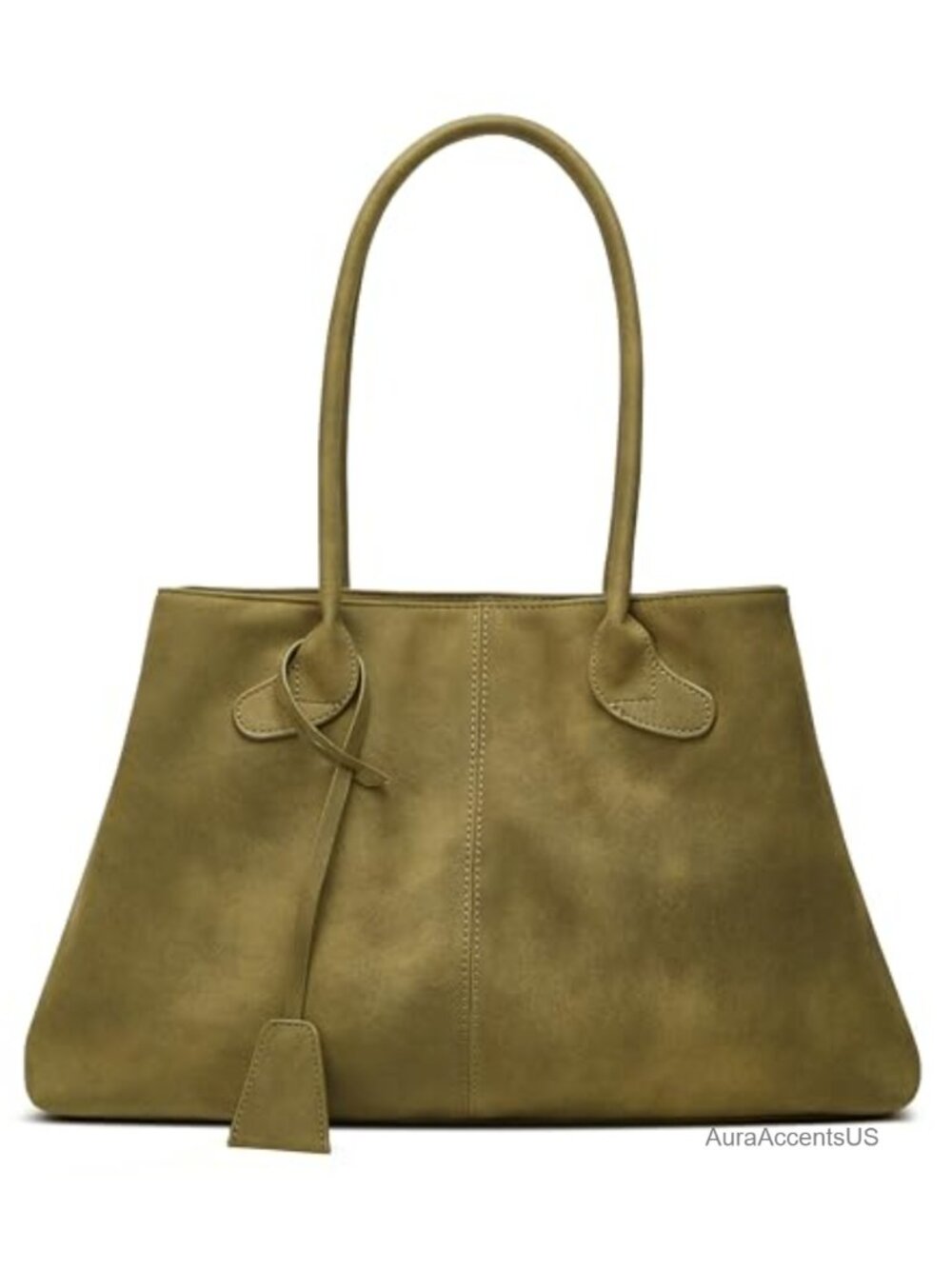 Faux Suede Top-Handle Satchel Tote Bag for Women Travel Work Handbag